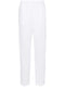 chambray pipe-trim tapered trousers